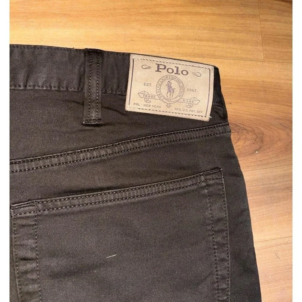 Mens Polo Ralph Lauren Sullivan Slim Chocolate Brown Stretch Jeans